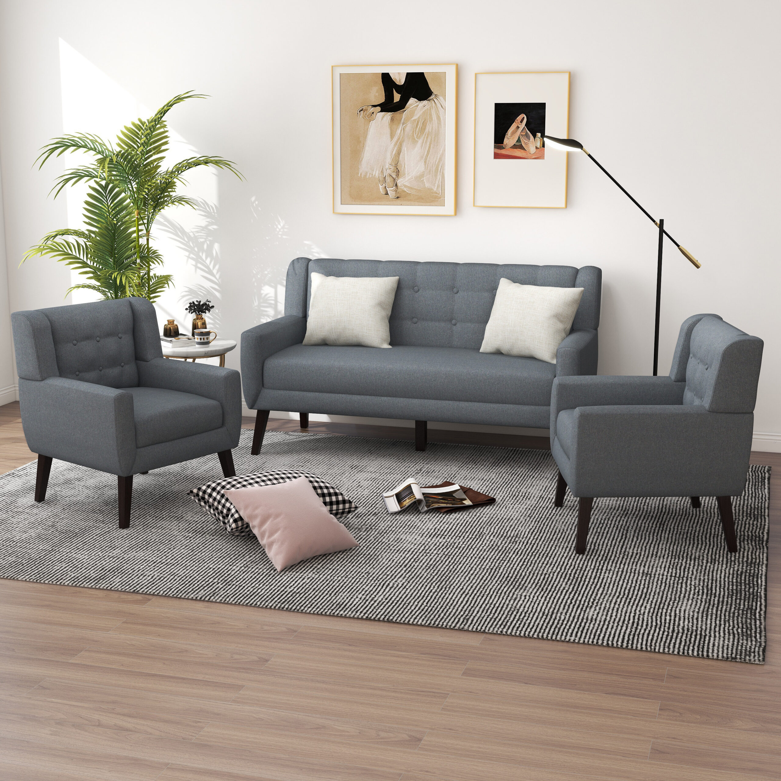 Jaqueze 3‑Piece Living Room Set