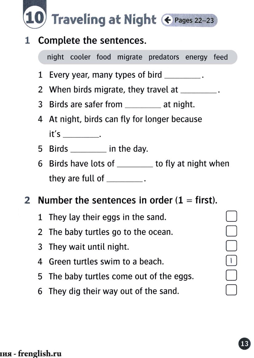 Activity page
