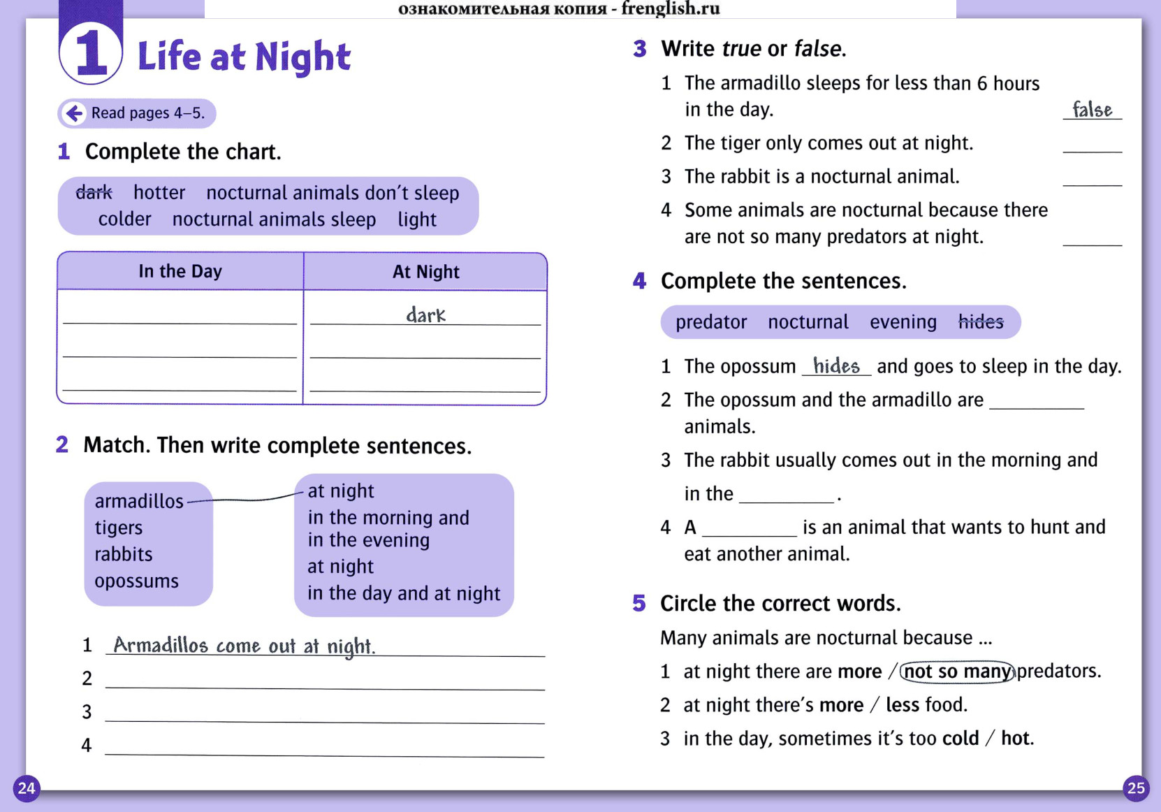 Activity page