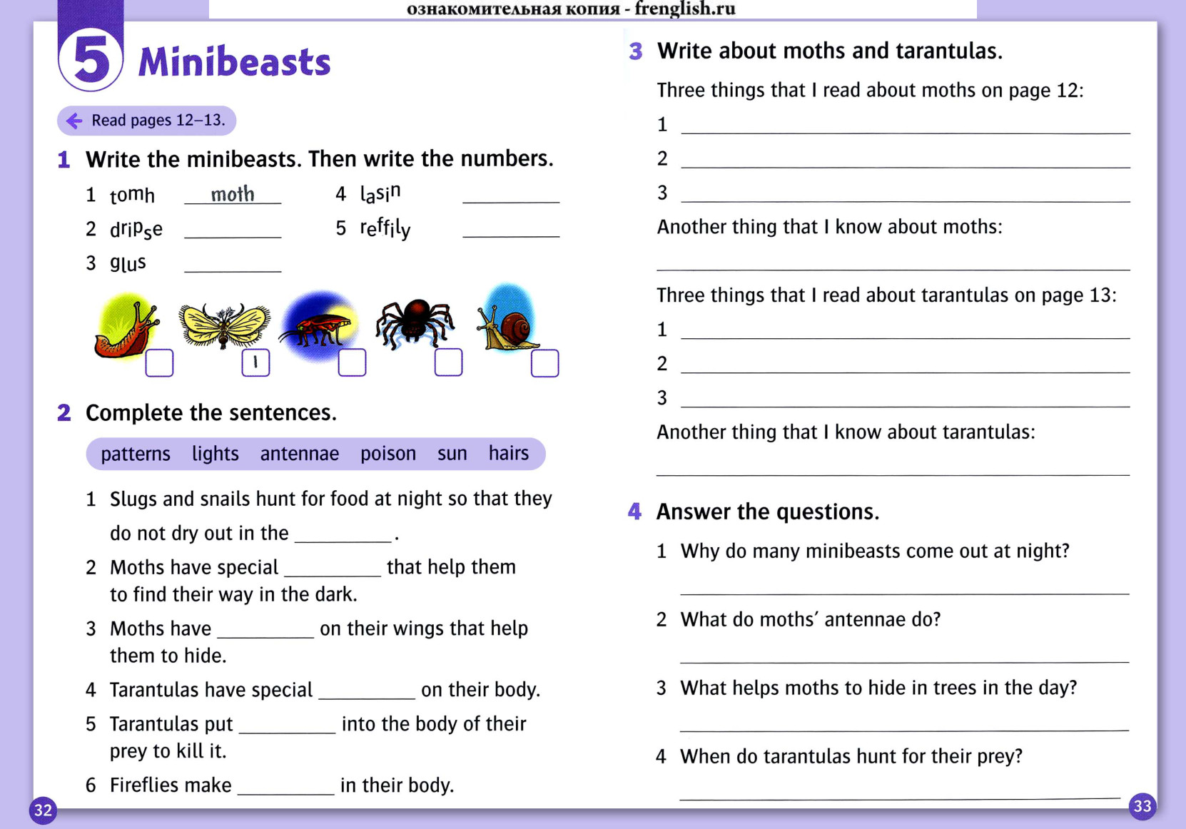 Activity page