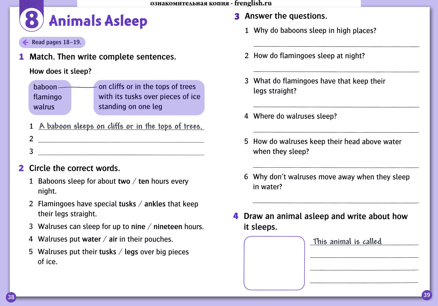 Activity page