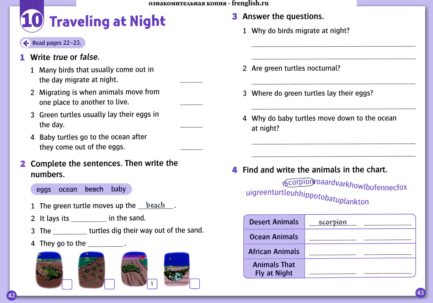 Activity page