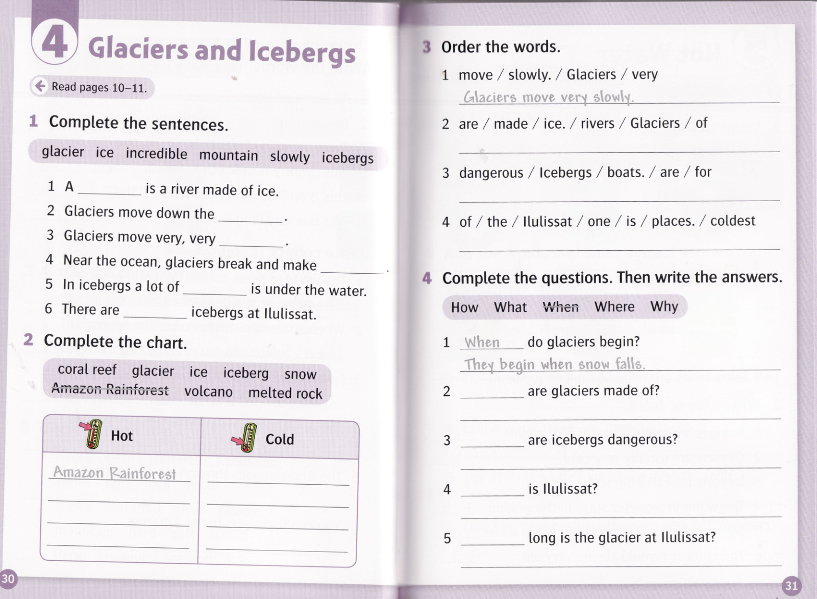Activity page