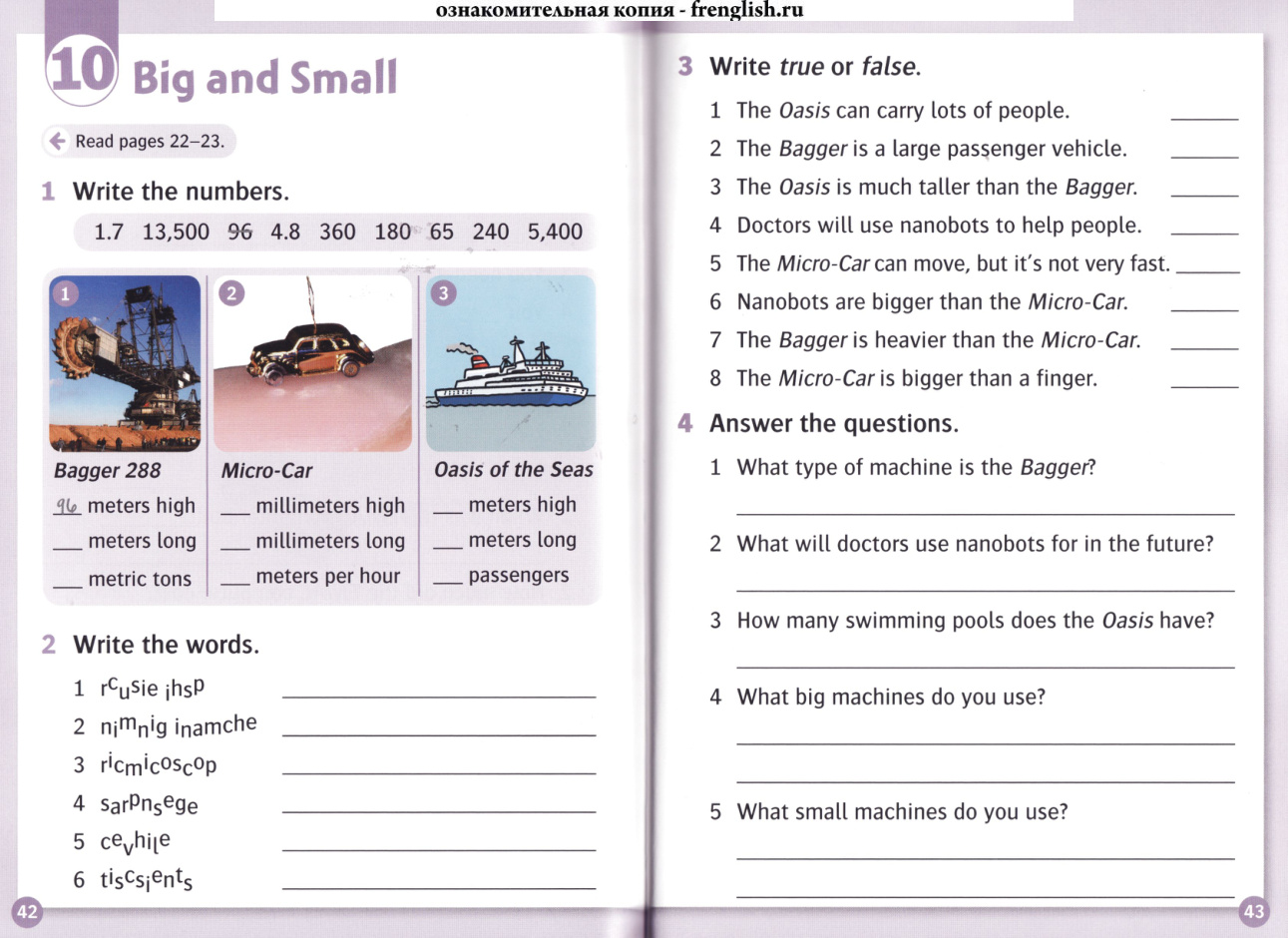 Activity page